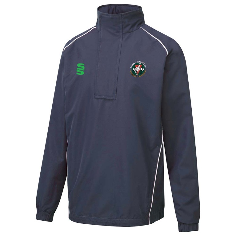 Aspull Juniors FC Dual Curve 1/4 Zip Rain jacket : Navy